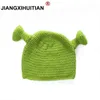 2017 Winterhoeden voor vrouwen Balaclava Monster Shrek Wool Hat Creative Grappige hoed Pure Hand Winter Cap Men Hoed Y21111