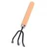 Профессиональные ручные наборы инструментов 3pcs садовые заводы инструменты мини -деревянная ручка лопата