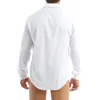 Heren lichaamshapers herenheren casual bodysuit shirt bovenaan een stuk turn-down kraag lange mouwen knop met een vaste kleurkantoor omlaag kantoor