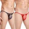 Men de sous-pants Men Mesh Brief Bulge Soupon Low Bow Taist Sexy Lingerie Ubulge Breathable Men039s sous-vêtements Cueca Knicker Man Pant5300515