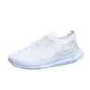 Kobiety Kryształ Wulkanizuj Shiny Bling Slip Fashion Fashion Sport Mesh Trenerzy Sock Buty Mieszkania Zapatillas