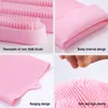 Silicone Gloves with Brush Reusable Safety Silicone Dish Washing Glove Heat Resistant Mitten Kitchen Cleaning Tool w-00856
