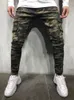 Camouflage Style Men Jeans Jogger Byxor Militärbyxor Slim Multi-Pocket Cargo Byxor Hip Hop Solidfärgade Penna Jeans Män 2020 x0621