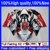 Carénages de moto pour Aprilia RSV 1000 R 1000R Rouge argent nouveau RSV1000R Mille RV60 Capot 9No.9 RSV-1000 RSV1000 R RR 03 04 05 06 RSV1000RR 2003 2004 2005 2006 Kit carrosserie