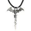 Rinhoo Vintage Magic Steampunk Glödande Lysande Punk Dragon Pendants Halsband Mens Smycken Glöd i det mörka hänge halsband G1206