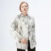 Ethel Anderson Real Farm Rabbit Fur Coat Kobiety Paski Kurtka Luksusowe Parki Wedding 68 CM Fur Kurtka Kobieta Zima 210927