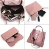 Latt Damen Msenger Fashion Schultertasche Lady PU Leder Casual Tote 3 Stück Ladi Bags Handtaschenset