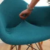 Stolskydd 1pc Polar Fleece High Arm Cover för Eames Chairs Blue Dining Seat Protector Slipcover Home El