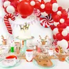 Partijdecoratie Merry Christmas Ballon Arch Wreath Kit Santa Claus Year Supplies