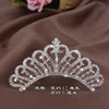 matrimonio corona di cristallo pettine bastoncini di perle ballo di fine anno fascia bambini eventi festa chiaro strass diademi gioielli per capelli nastro regalo di Natale 1115 Y2