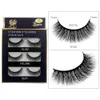 Mais novo espesso Natural Mink Falso Eyelashes Extensões Soft Vivid Reusável Made 3 Pares Falso Cílios Conjunto de Olhos Composição Acessório Completo Tira Lash