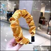 Headbands Hair Jewelry Fashion Pleated Women Sticks Cute Headband Girls Designer Aessories For Bands Drop Delivery 2021 Ek1Vh