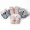 First Walkers Born Baby Socks Shoes Boy Girl Cartoon Plus Velvet Toddler Booties Cotton Boots Anti-slip Infant Crib Sh