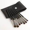 7st Eyeshadow Makeup Brush Set Ögonbryn Häst Hår Trähandtag Kosmetiska Skönhetsverktyg