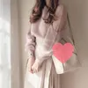 Spring Irregular Design Woman Sweaters Sexy Lace Hollow Out Patchwork Pullover Fashion Elegant Soft Knitted Tops 210519