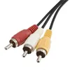 6FT 180 CM 3RCA Kabels AV TV RCA Video Cord Kabel Voor Game Cube/Voor SNES Game Cube/ voor N64 64 Groothandel 100 stks/partij