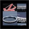 Anklets Jewelry Drop Delivery 2021 5-Row Five Rows Sparkly Rhinestone Crystal Stretch Cz Ankle Bracelet Sexy Anklet Wholesale Bridal Wedding