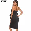 Seksowne Suknie Dla Kobiet Klub Klubu Ruffles Dinner Clubwear Off Ramię Tube Backless Plus Size Lady Slim Tuniki Ciasne szaty 210416