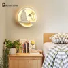 Lampes murales Round LED Light Creative Home Lampe For Living Room Bedroom Study Dining Kitchen Modern Indoor Luster Ay￩morrat