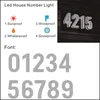 Custom House Digit LED Light Brush Nickel Signalisation d'adresse moderne adaptée aux lampes à numéros flottants rétro-éclairées à la maison Autres quincailleries de porte