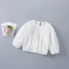 2-7 Years High Quality Spring Girl Clothing Set Fashion Casual Solid Shirt + short Jeans Kid Children Girls 210615