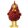 Costume de mascotte de poule rouge d'Halloween Costume de personnage de dessin animé de qualité supérieure Costume Adultes Taille Carnaval de Noël Fête d'anniversaire Tenue de plein air