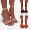 Femmes Sandales Weave Talons Dames Chaussures D'été Noir Abricot De Luxe Gladiateur Cheville Strappy Talons Discothèque Stripper Sandales grand Y0721