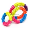 Altro Giardino Casa Gardensile Spiky Anello sensoriale Fidget Toys Dito Decompressione Giocattolo Bracciale Stimating Mas Ansia Sollievo Spremere Hwf6492