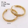 Hoop & Huggie 14g 35mm Earrings Recommend Gold Color Special Wholesale Exaggeration Women's Stainless Steel Jewelry LH974 Moni22