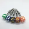 Lyxiga Färgglada Stripes Portable Dice Shape Cool Rökning Clamp Clip Tobacco Preroll Cigarette Cigar Tips Hållare Bracket Stativ Handpipe Stöd DHL Gratis