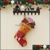 Decorations Festive Supplies & Garden Creative Stocking Santa Claus Snowman Christmas Tree Ornaments Sock Home Party Decoration Children Can