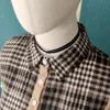 Bow Ties Fashion Plaid falska krage Skjorta avtagbara krage slipsar för kvinnor och män tröja blus toppar kläder dekorativa emel22