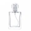 30 ml / 1 oz. Duidelijke hervulbare parfumfles, draagbare vierkante Leeg Glas Parfum Verstuiverfles met Spray Applicator