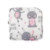 Serviette hygiénique Portable sac en tissu de coton imperméable voyage sac de rangement cosmétique fermeture éclair littéraire porte-monnaie articles divers petit pratique XG0129