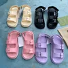 Summer fashion versatile women's sandals hardware BUCKLE adjustable imported film material full package size 35-40