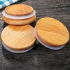 Frascos de vidrio con tapas de bambú natural para harina de cocina casera, galletas, especias dulces - Almacenamiento de alimentos pequeños Juegos de recipientes herméticos Organización de despensa