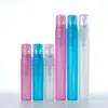 5ml 8ml 10mlミニプラスチックスプレーボトル、ミストアトマイザーノズル、香水サンプルバイアルBBA9105を持つ空の化粧品香水容器