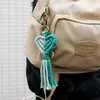 خمر اليد المنسوجة المفاتيح الإبداعية القلب شكل الشرابة حقيبة الحلي حقيبة الديكور قلادة مفتاح سلسلة عيد الحب هدية كيرينغ RRB14157