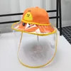 Chapeau de bébé anti-gouttelettes printemps et été mince dessin animé mignon chapeau de pêcheur isolé détachable pour garçons et filles