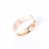 Anillo de los amantes del diseñador de la marca de boda de acero de titanio con diamantes para mujeres Anillos de compromiso de circonio de lujo Regalos de joyería Accesorios de moda