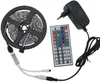 LED Strip Light 5050 RGB TAPE SET Vattentät IP65 300LED 5M med fjärrkontroll 12V 5A Strömförsörjningsadapter Färgbyte