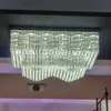 波デザイン大天井シャンデリア照明クリスタルランプAC110V 220V LEDのホワイヤライト、高級ホテルシャンデリア