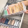 Rangement Unterwäsche-BH-Organizer, 7 Gitter, Aufbewahrungsbox für Socken, Schals, Zuhause, getrennte faltbare Schublade, Schlafsaal, Schrank, Schubladen