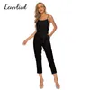 Women's Jumpsuits & Rompers 2021 Women Strap Sleeveless Cotton Linen Summer Lady Solid Loose Long Pants Fashion Romper Trousers