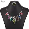 Earrings & Necklace MS1504467 Fashion Jewelry Sets Hight 4Color Quality For Women Silver Plated Stone Unique Spark Design