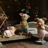 Everyday Collection Year Cute Pig Figurine Miniatuur Fairy Tuin Decoratie Hogar Ornamenten Thuis Bureau Decor Gift 211101