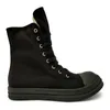 Дизайнерские сапоги Rick Black Platform Boot Men Canvas обувь Glunge увеличивает Dark Owens High Booties Retro Women Shoese