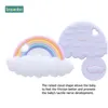 Bopoobo 10pc 실리콘 무지개 씹을 수있는 BPA 무료 설치류 젖꼭지 작은 막대기 Teethers 식품 학년 Teether 제품 211106