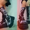 Doratasia Stor storlek 43 Kvinnor Plattform Svart Punk Chunky Skor Casual Boots Kvinnor Wedges Punk Goth Zipper Mid Calf Boots Y0910