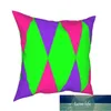 Taie d'oreiller PLAIN VERT PLASTIQUE ROSE SOLIDE PROTON VIOLET COULEUR Taie d'oreiller carrée Polyester Motif Zipper Decor Home Housse de coussin 18